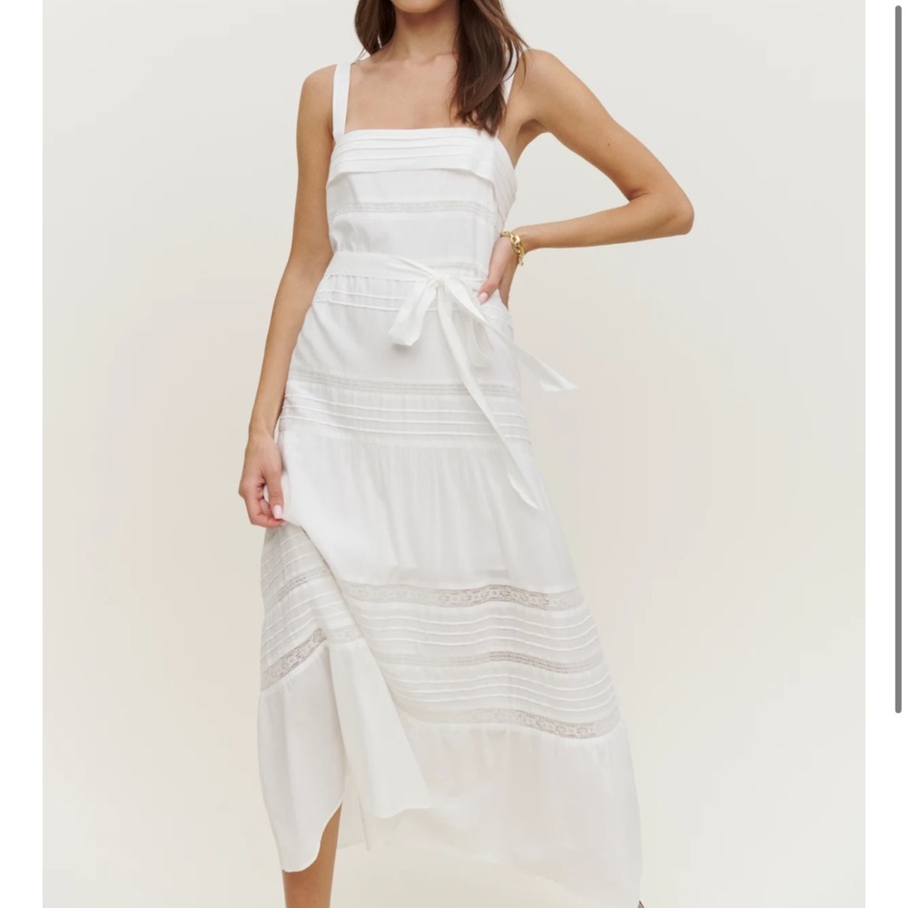 Reformation white edwina dress (NEW WITH TAG)